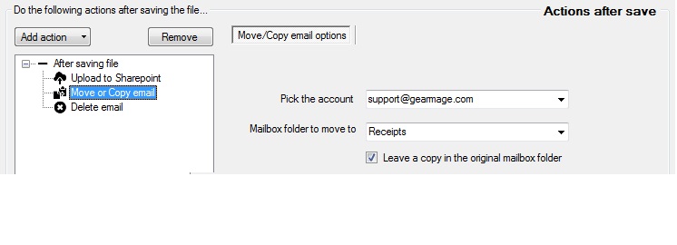move or copy emails